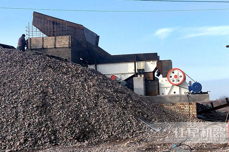 山东客户煤矸石制砂现场